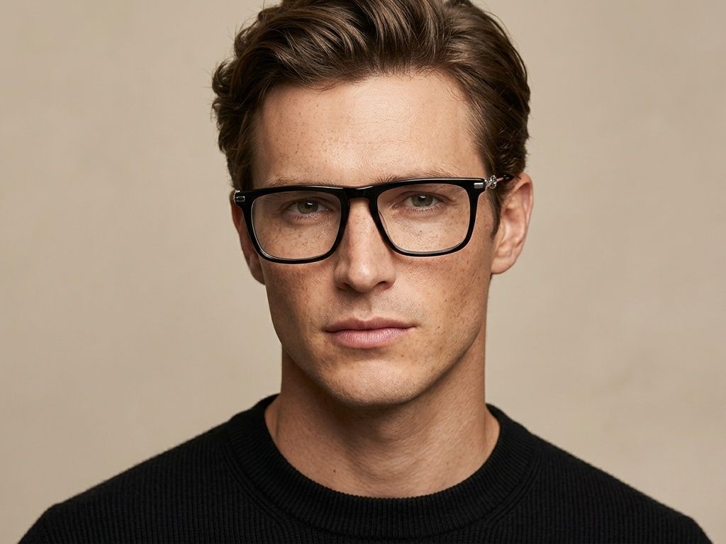 Rectangular Grey Acetate Glasses #BS2012-2241
