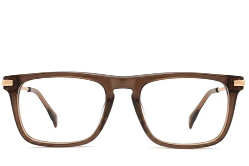 Rectangular Brown Acetate Glasses #BS2012-2242