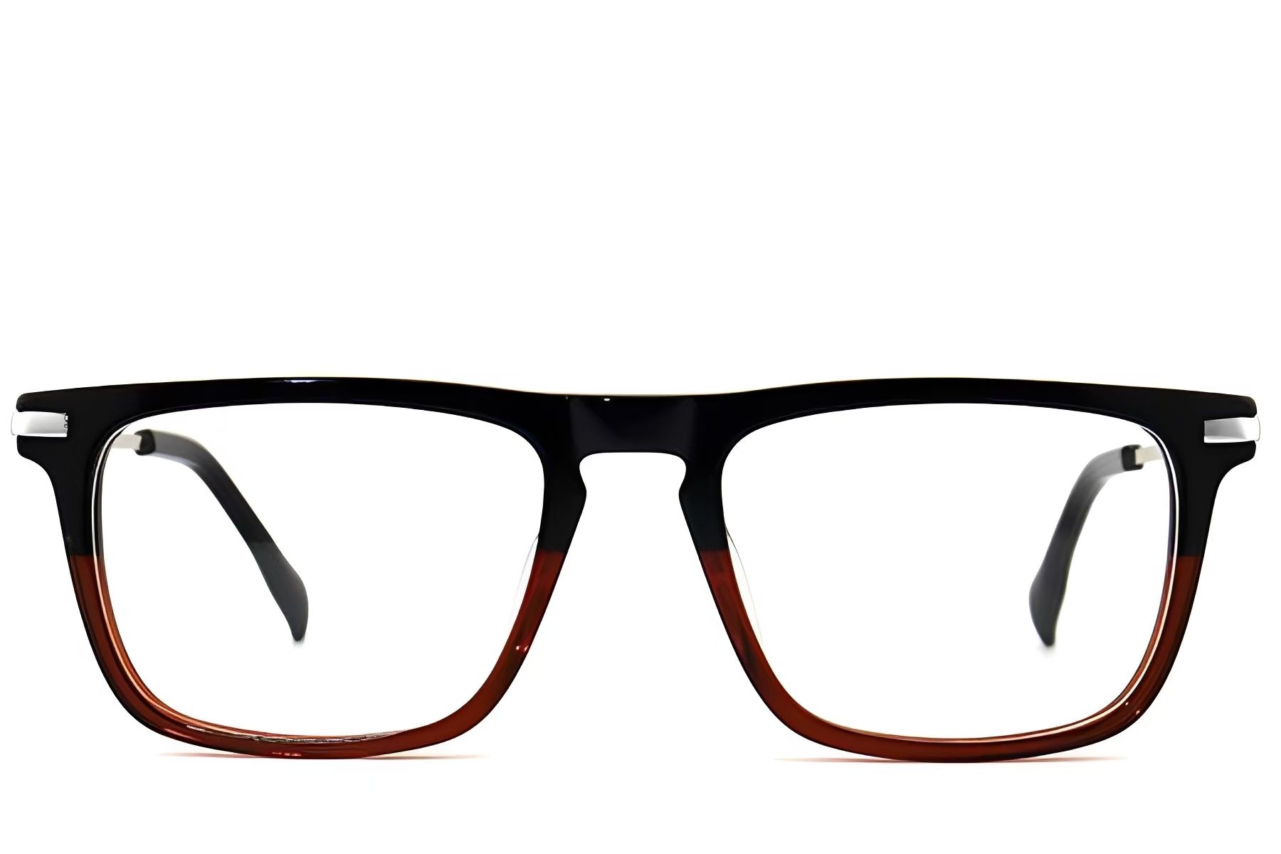 Rectangular Orange Acetate Glasses #BS2012-2244