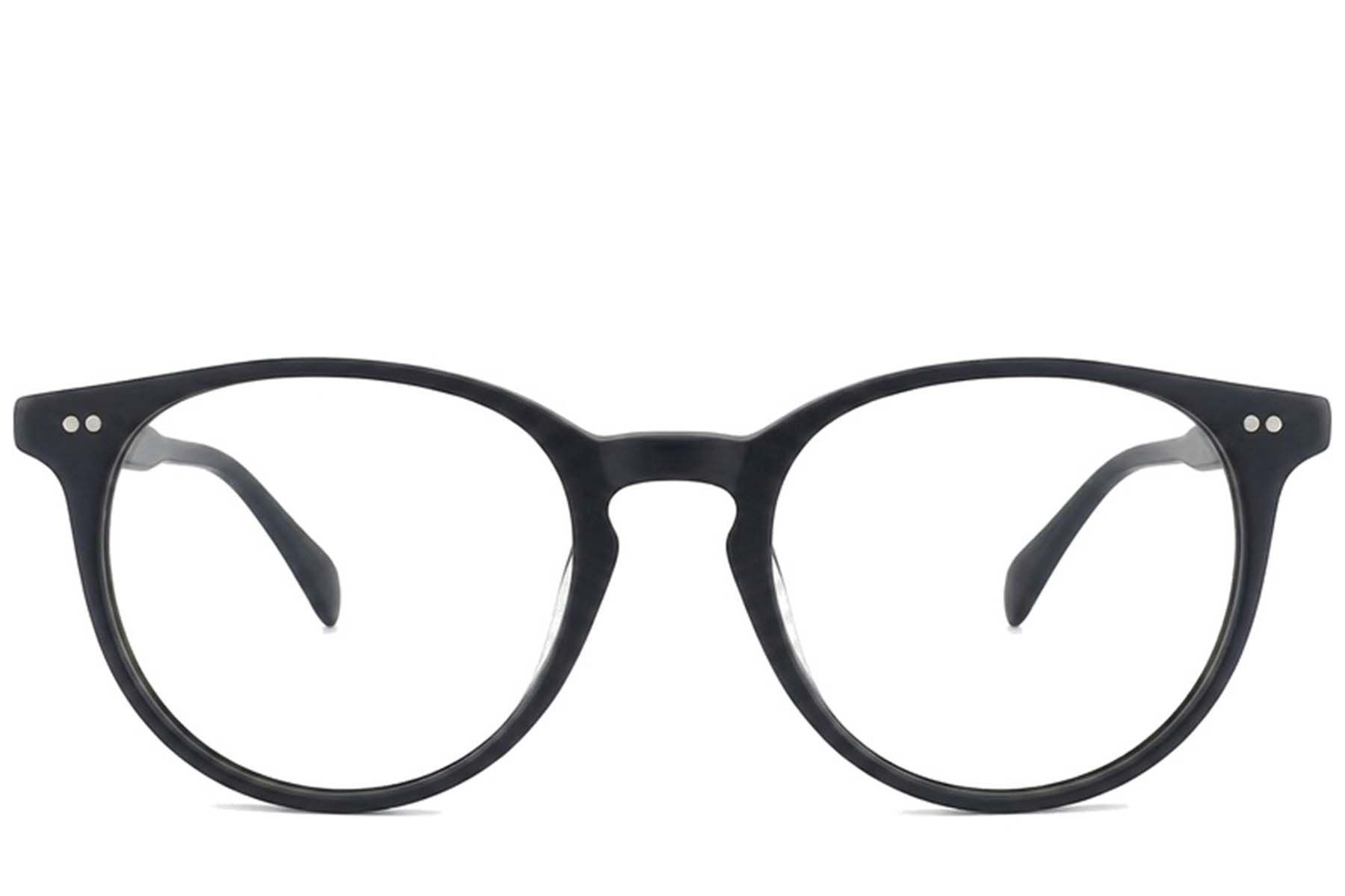 Oval Black Acetate Glasses #BS2012-2248