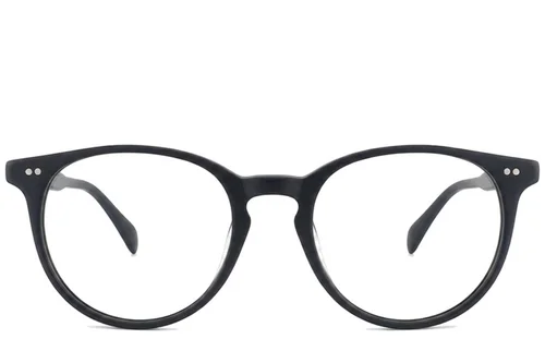 Lunettes ovales en plastique noir #BS2012-2248