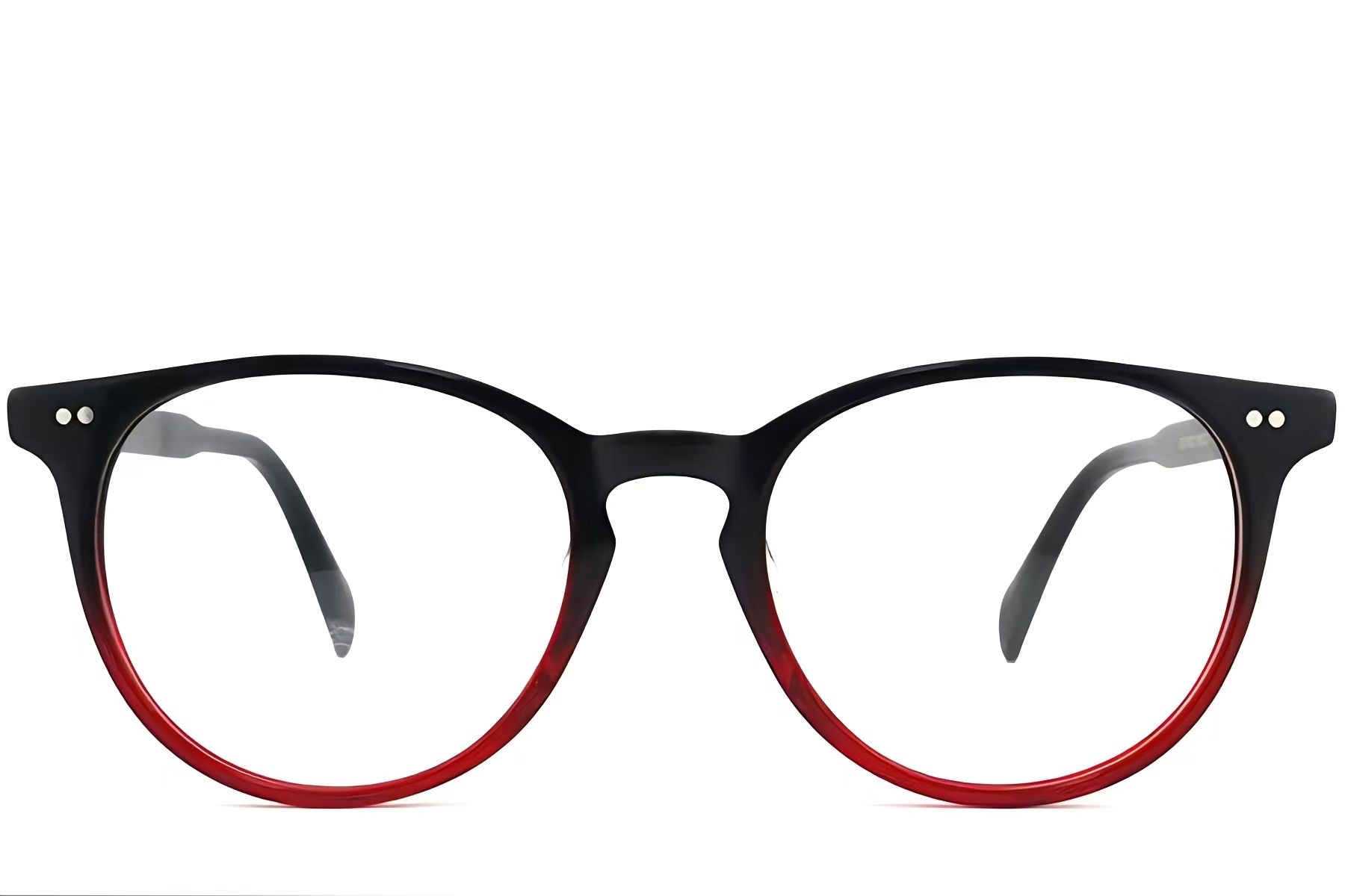 Oval Red Plastic Glasses #BS2012-2249