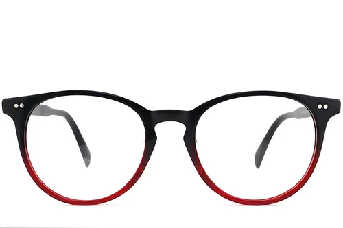 Lunettes ovales en plastique rouge #BS2012-2249