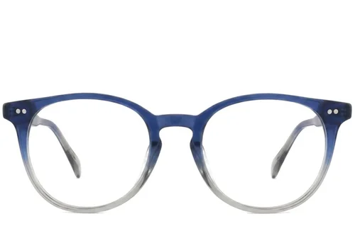 Lunettes ovales en plastique bleu #BS2012-2250