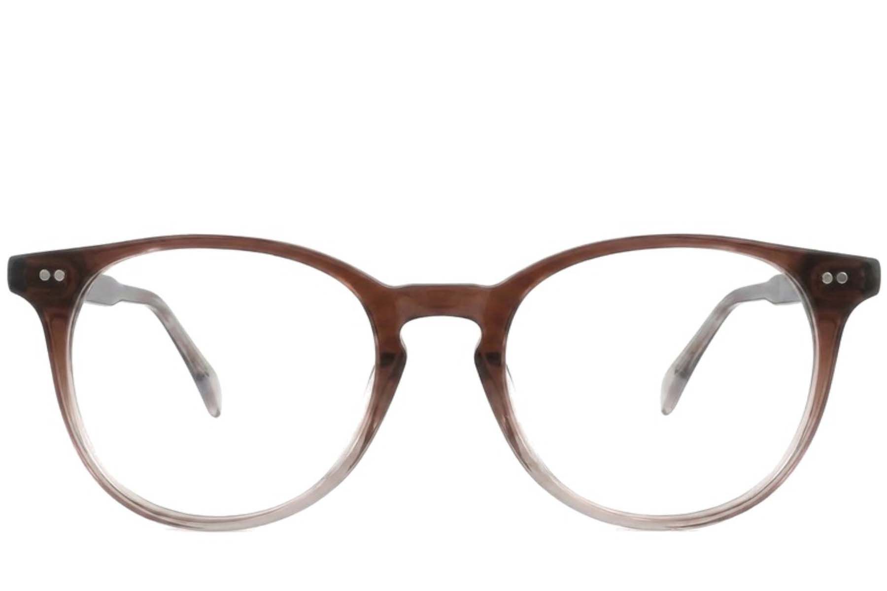 Ovale braune Kunststoffbrille #BS2012-2251