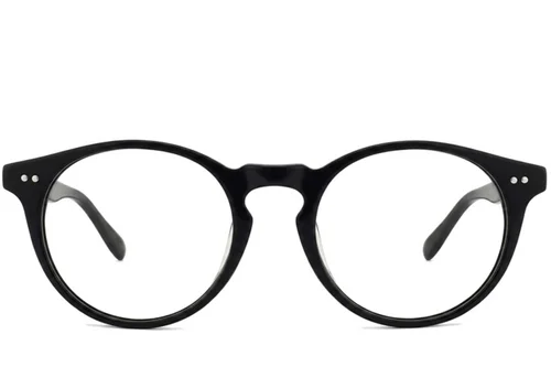Lunettes ovales en plastique noir #BS2012-2252