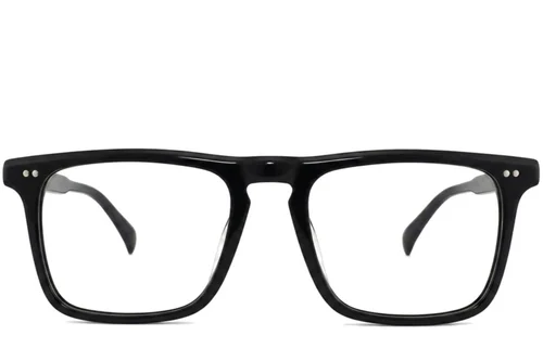 Lunettes rectangulaires en plastique noir #BS2012-2255