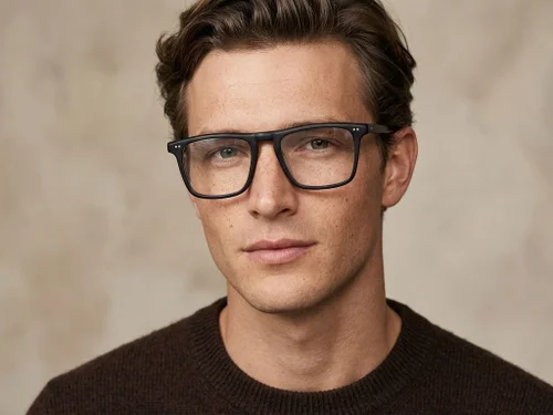 Lunettes rectangulaires en plastique gris #BS2012-2257