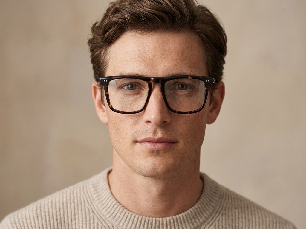 Rechteckige Kunststoffbrille in Schildpattoptik #BS2012-2259