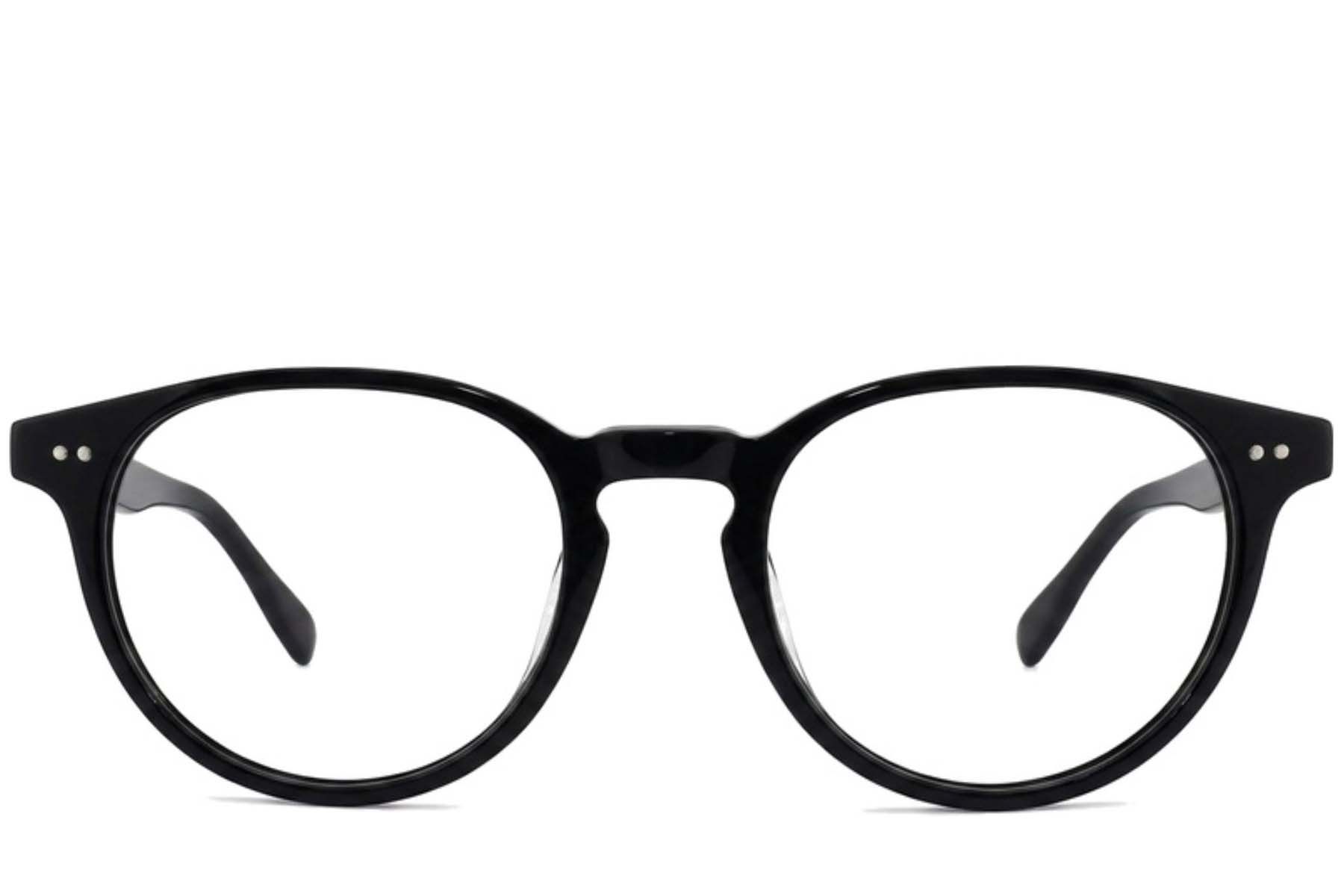 Ovale schwarze Kunststoffbrille #BS2012-2260
