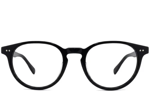 Lunettes ovales en acétate noir #BS2012-2260