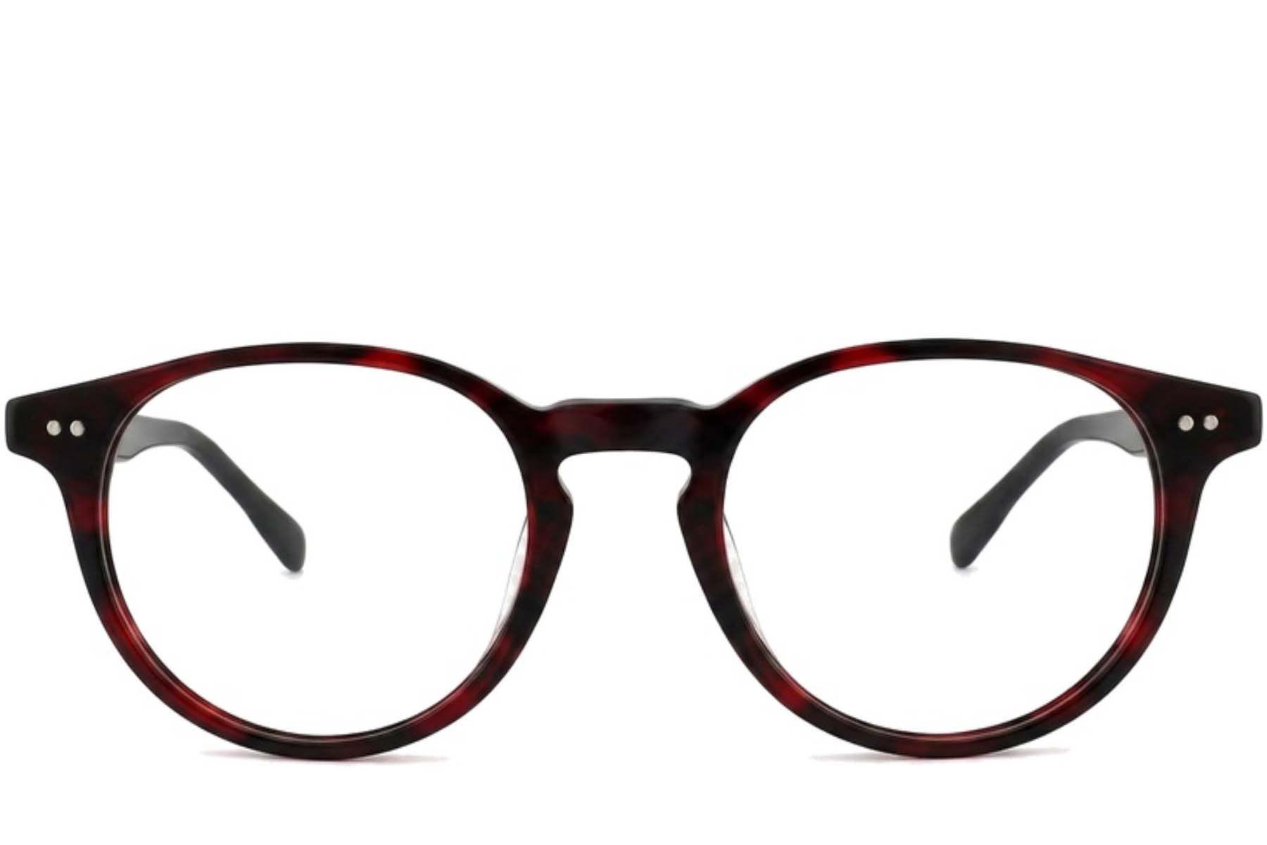 Ovale rote Kunststoffbrille #BS2012-2261