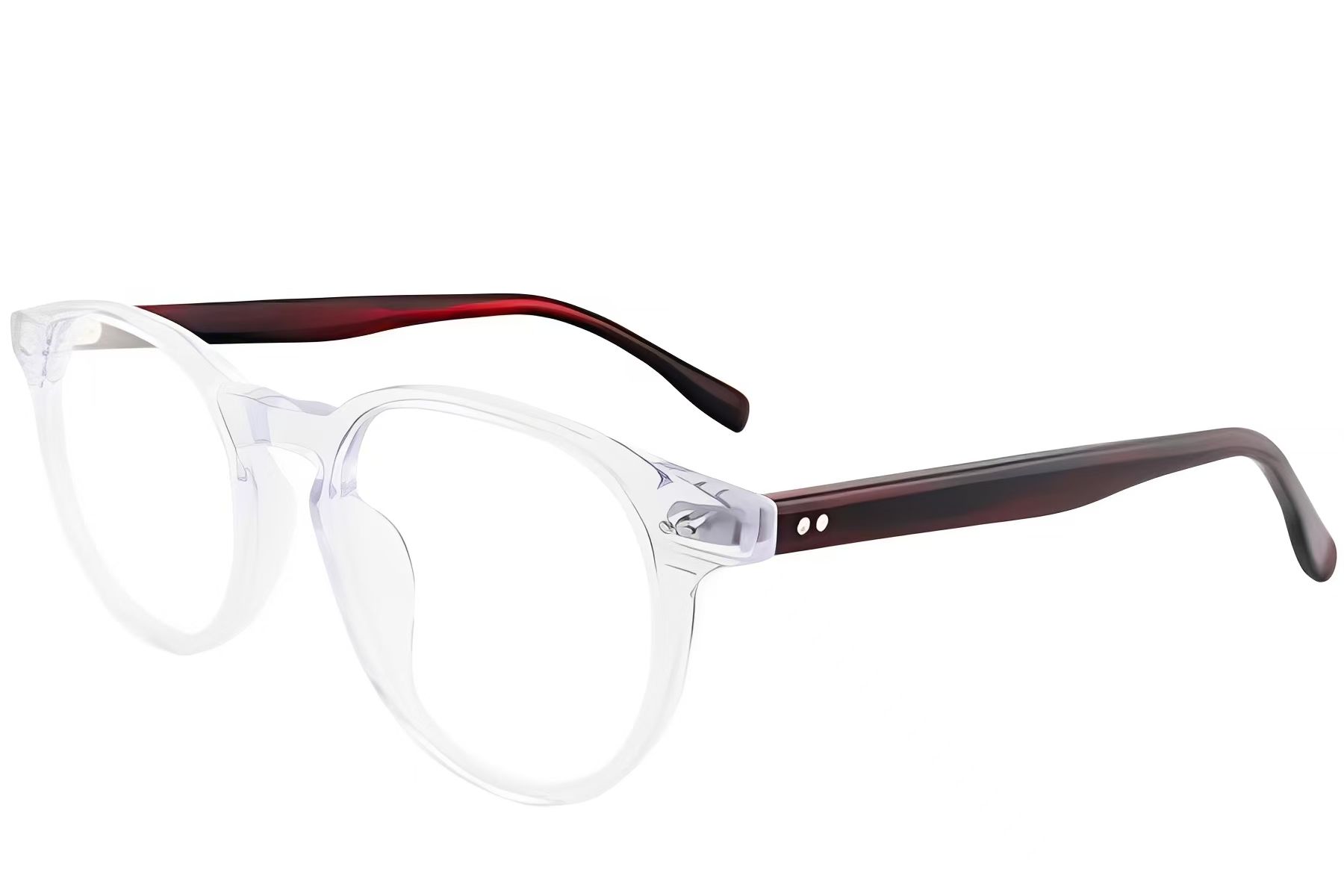 Ovale, transparente Kunststoffbrille #BS2012-2262