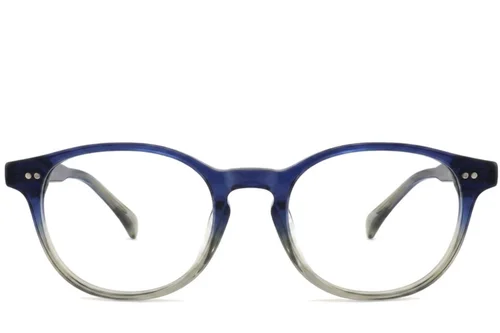 Lunettes ovales en plastique bleu #BS2012-2266