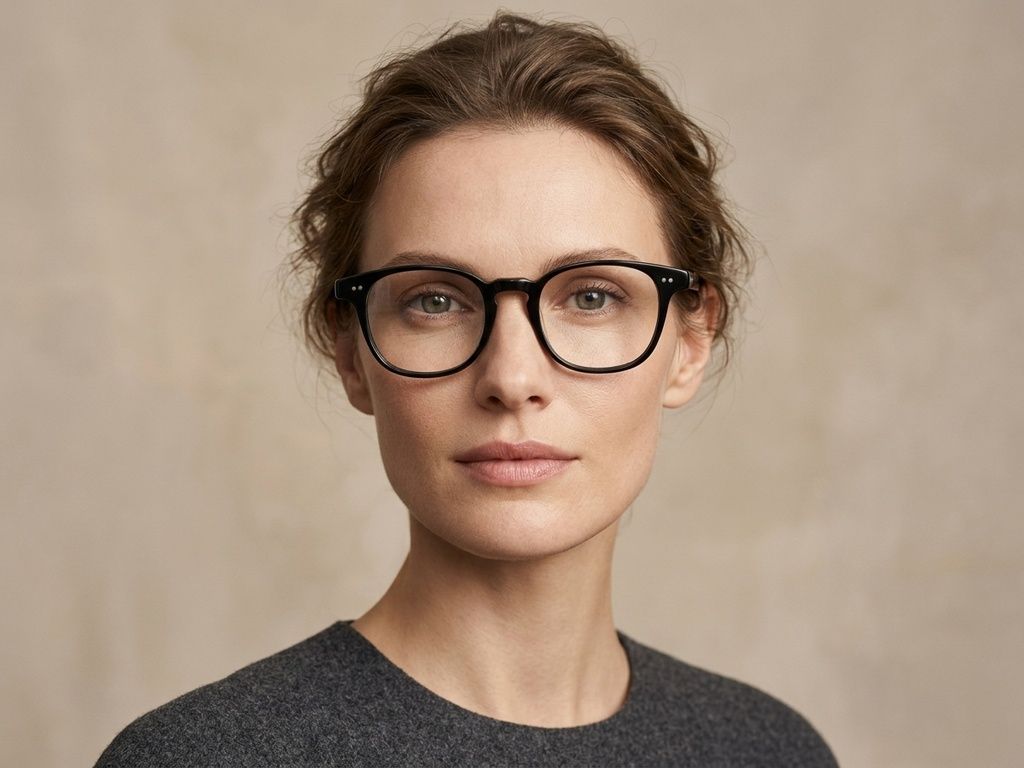 Rectangular Black Acetate Glasses #BS2012-2270