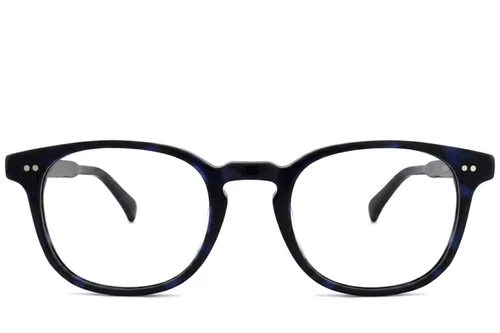 Lunettes rectangulaires en plastique bleu #BS2012-2271