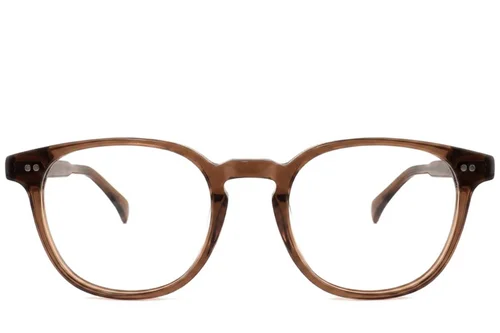 Lunettes rectangulaires en plastique brun #BS2012-2273