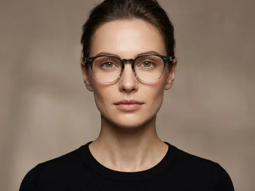 Lunettes ovales en plastique gris #BS2012-2277
