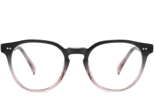 Lunettes ovales en plastique gris #BS2012-2277