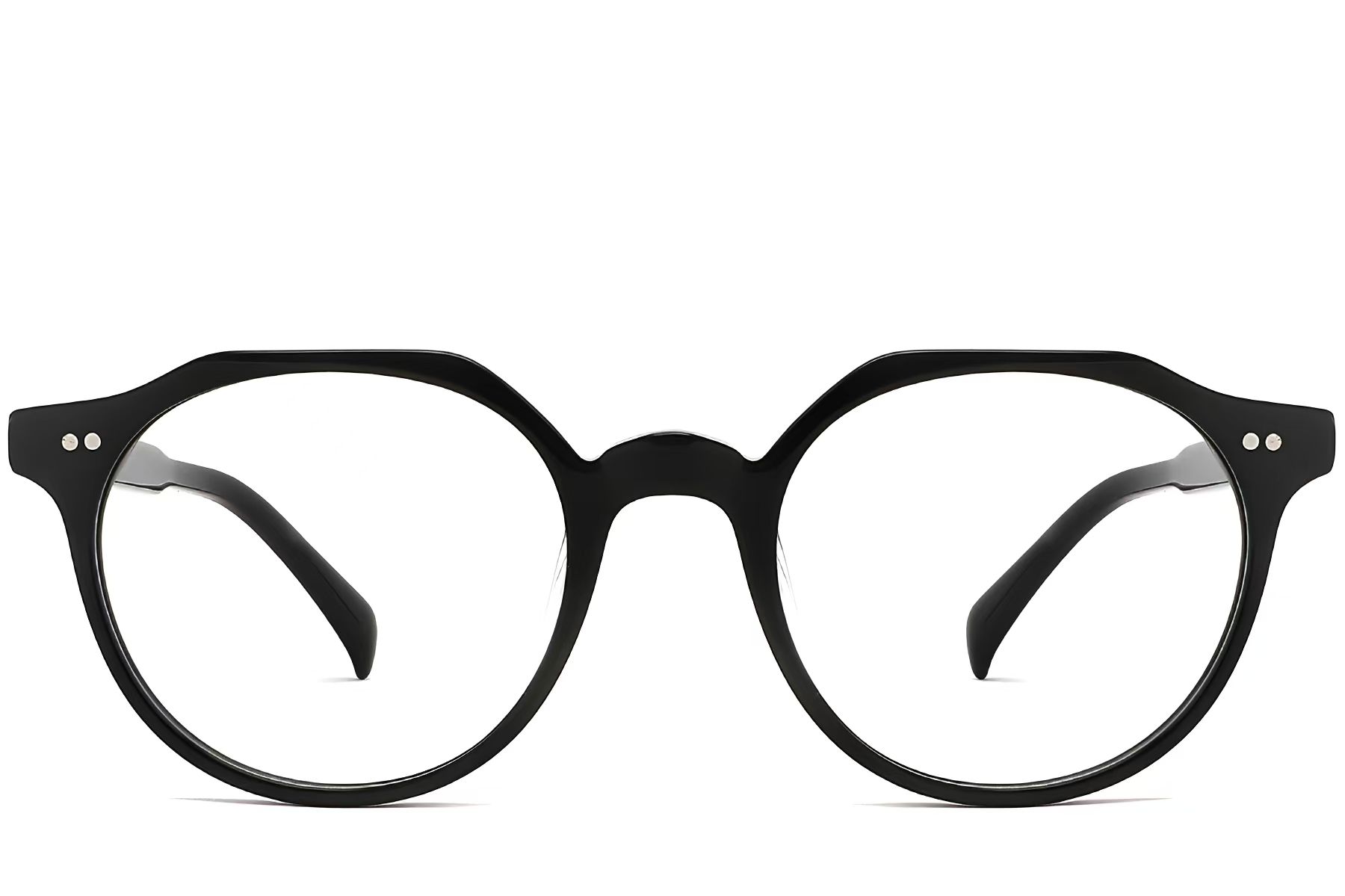 Oval Black Acetate Glasses #BS2012-2279
