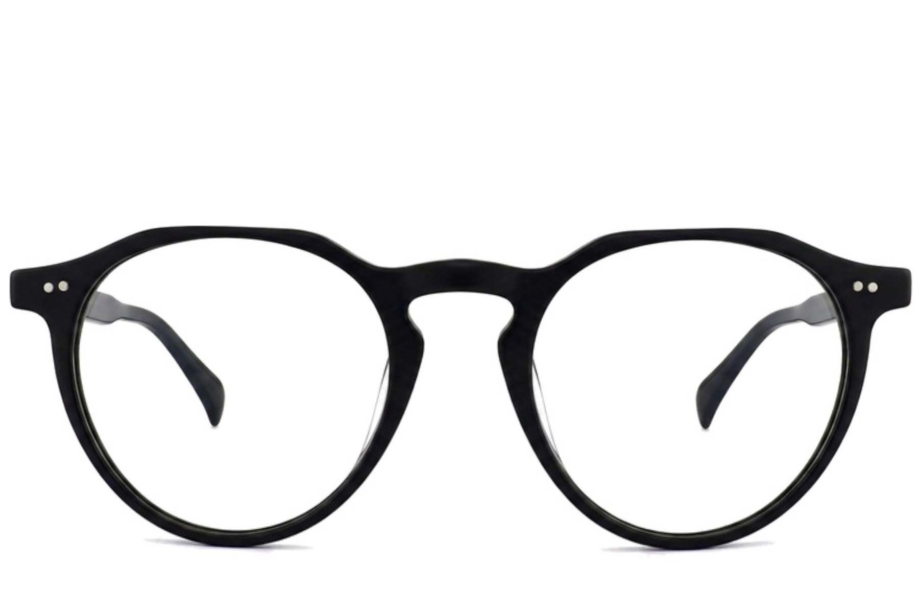 Oval Black Acetate Glasses #BS2012-2281