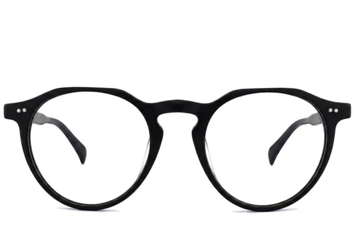Lunettes ovales en plastique noir #BS2012-2281