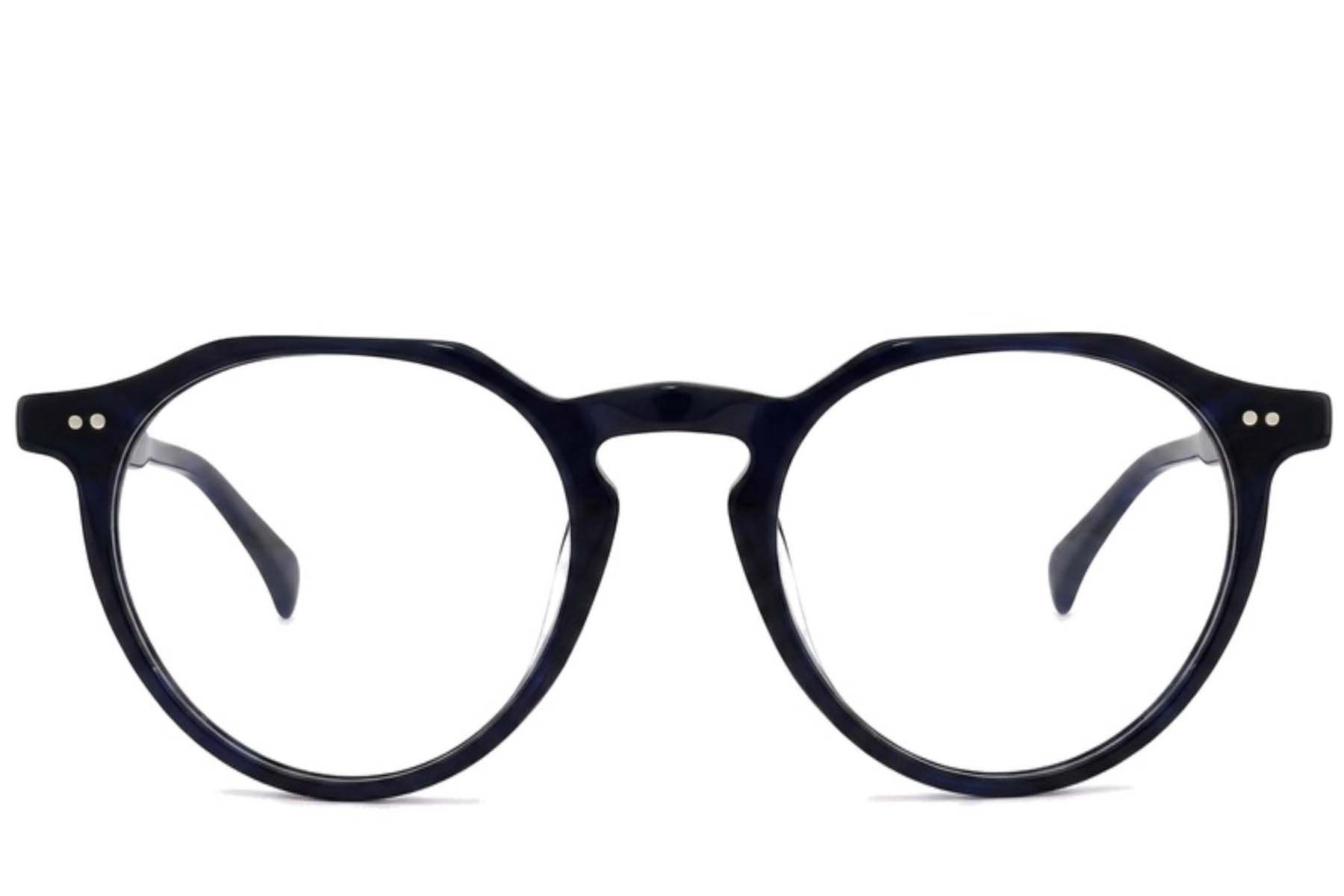 Ovale blaue Kunststoffbrille #BS2012-2282