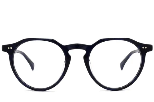 Lunettes ovales en plastique bleu #BS2012-2282