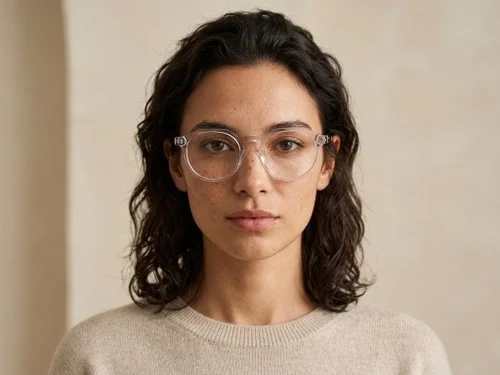 Lunettes ovales en plastique transparent #BS2012-2284