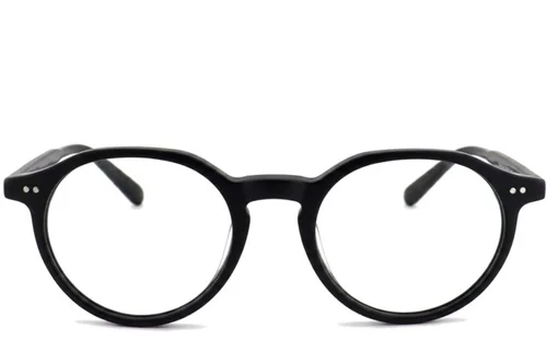 Lunettes ovales en plastique noir #BS2012-2286