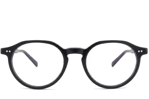 Lunettes ovales en plastique gris #BS2012-2287