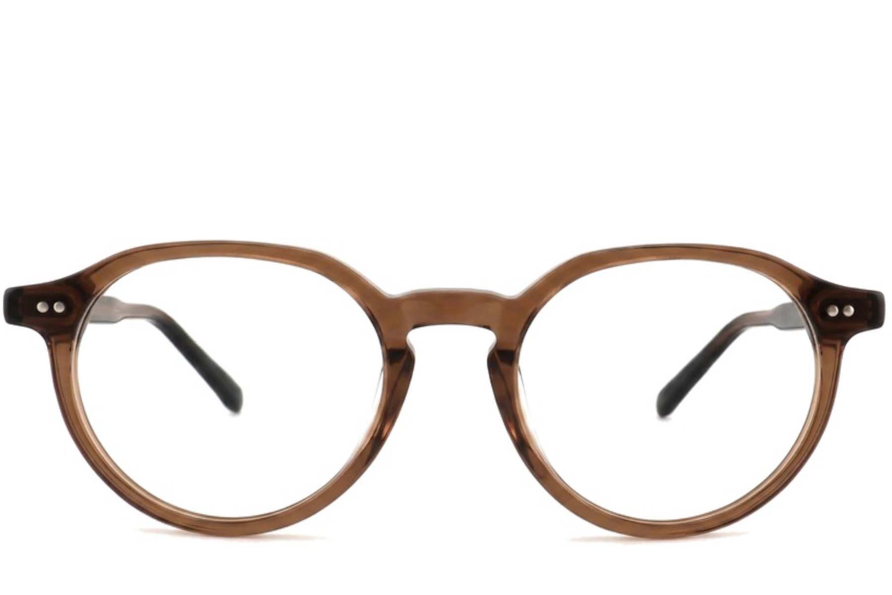 Oval Brown Acetate Glasses #BS2012-2288