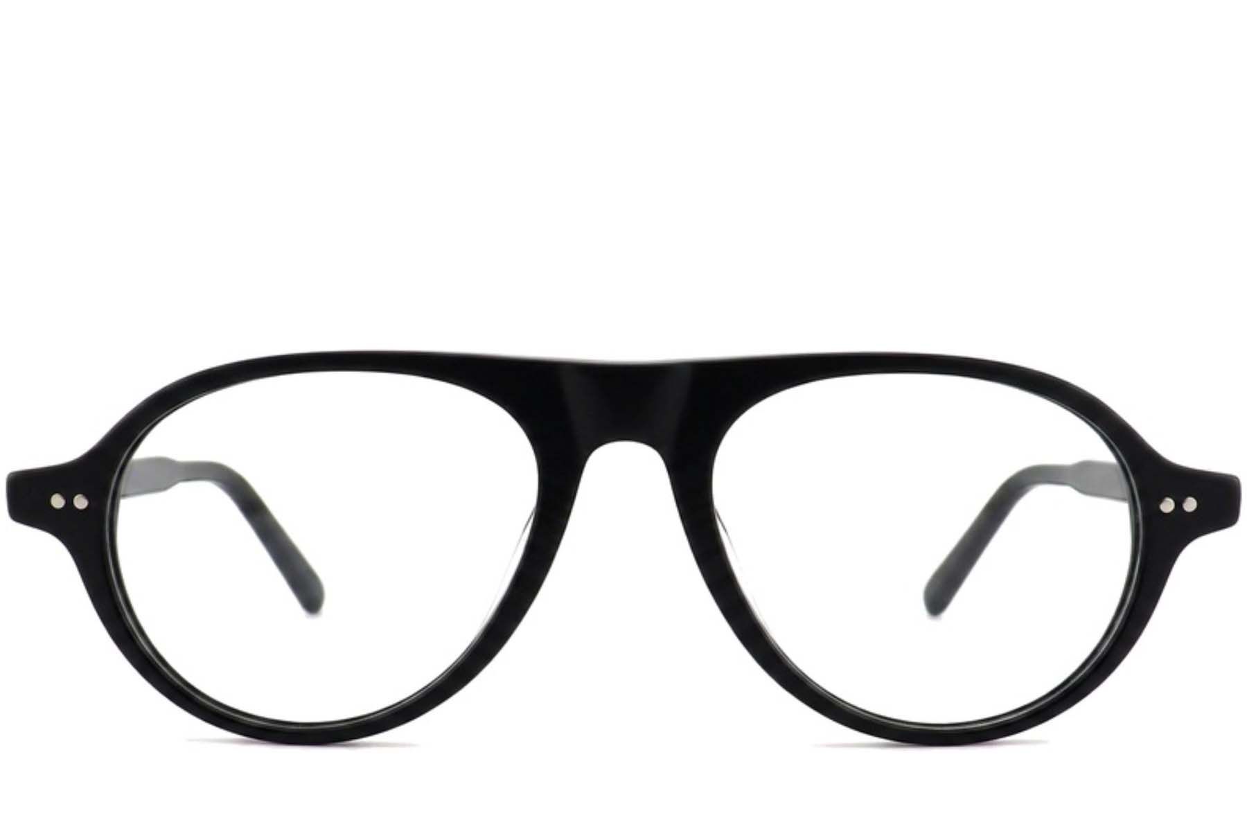 Aviator Black Acetate Glasses #BS2012-2291
