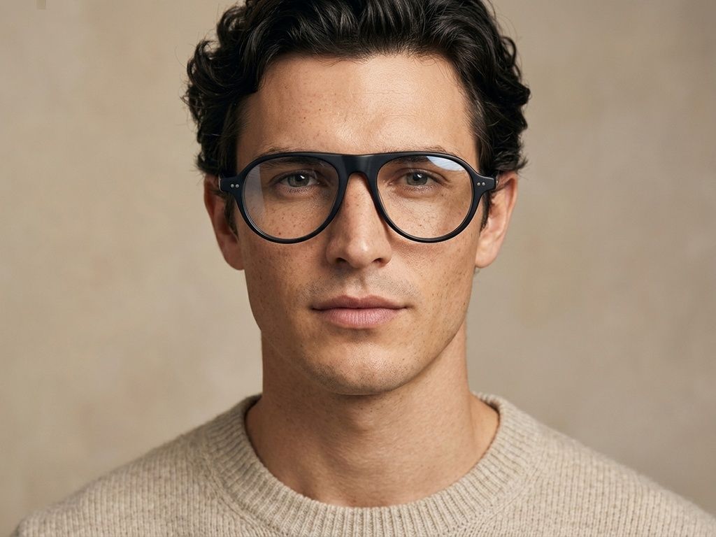 Aviator Grey Acetate Glasses #BS2012-2292
