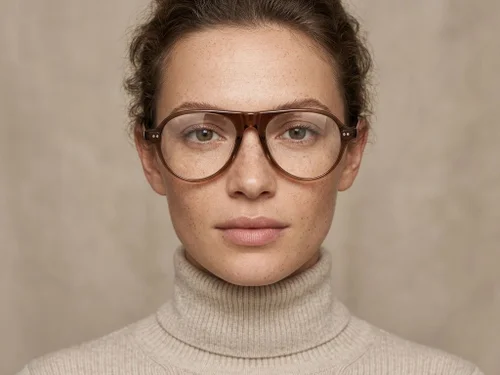 Lunettes aviateur en plastique marron #BS2012-2293
