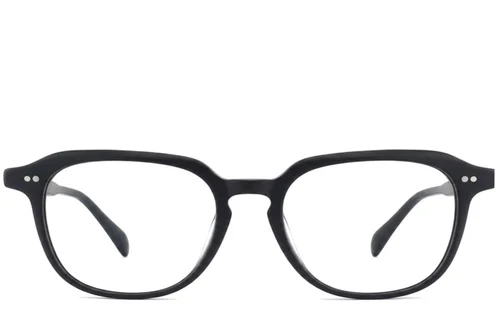 Lunettes rectangulaires en plastique noir #BS2012-2296