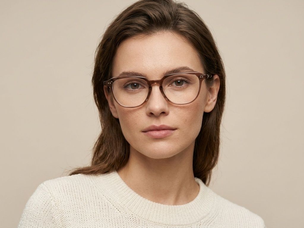 Rectangular Brown Plastic Glasses #BS2012-2299
