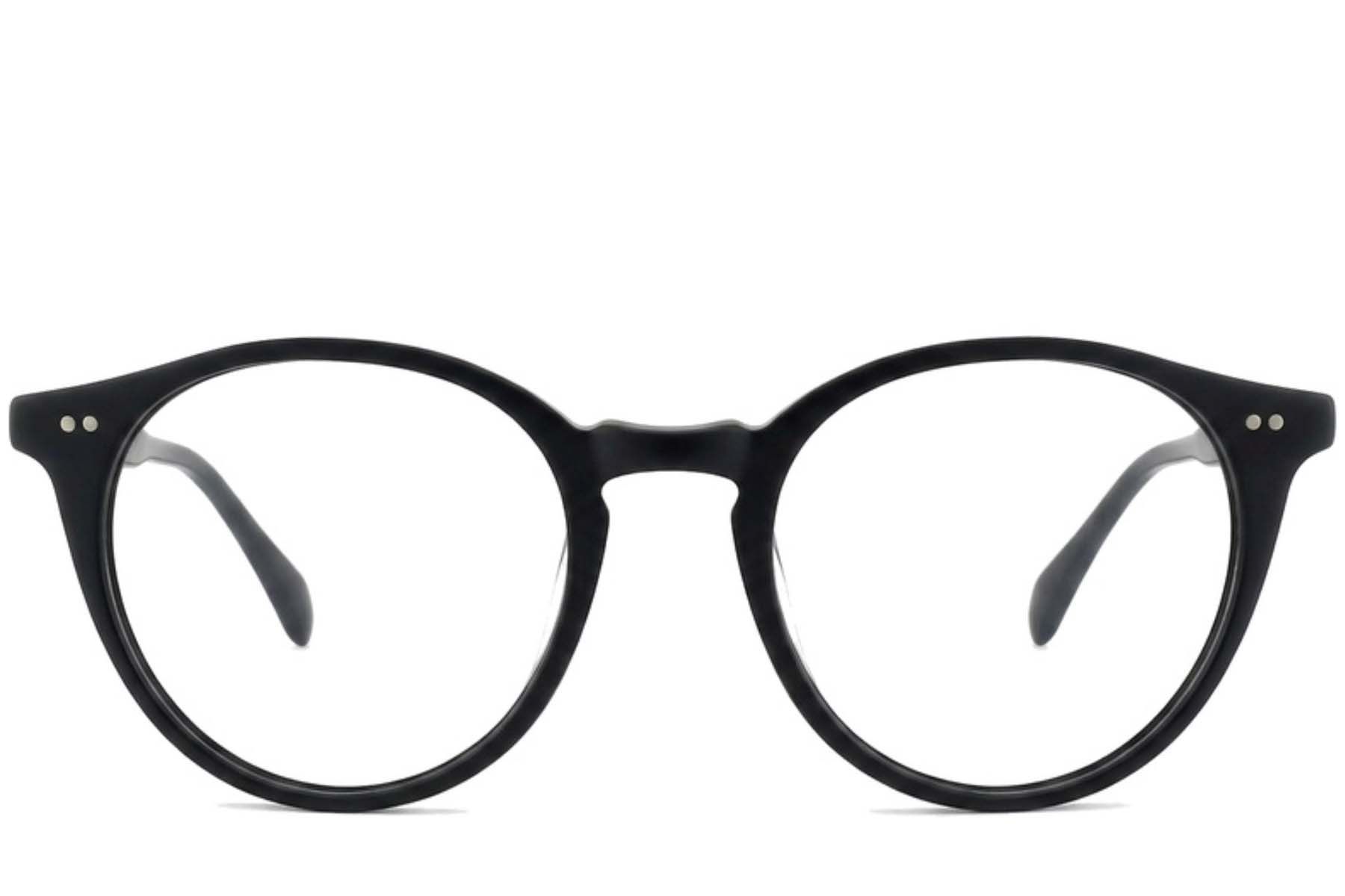 Oval Black Plastic Glasses #BS2012-2300