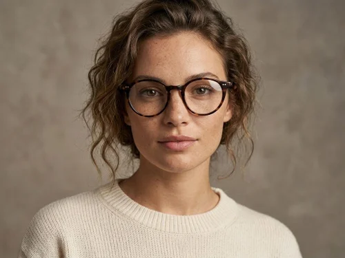 Lunettes ovales en plastique écaille de tortue #BS2012-2301