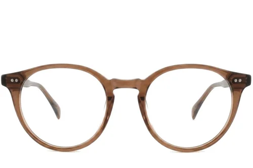 Lunettes ovales en plastique marron #BS2012-2302