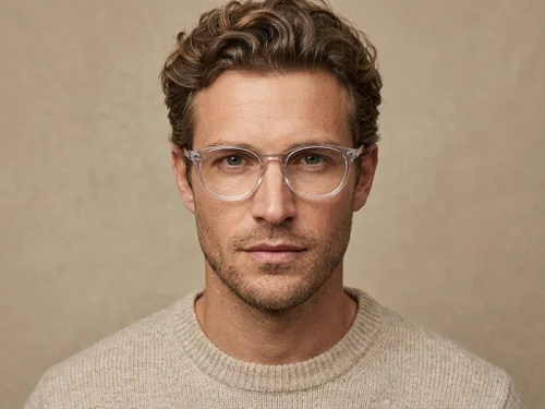 Lunettes ovales en acétate transparent #BS2012-2311