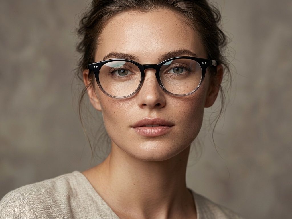 Oval Grey Acetate Glasses #BS2012-2314