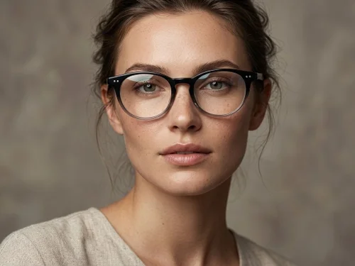 Lunettes ovales en plastique gris #BS2012-2314