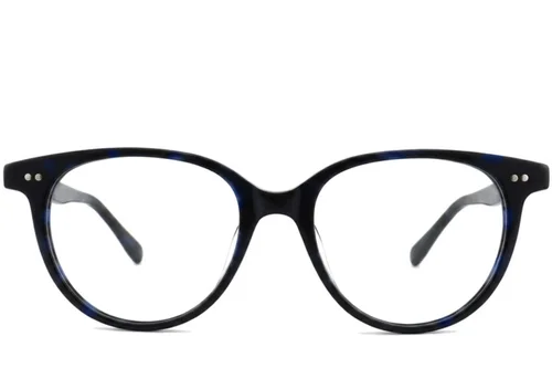 Lunettes ovales en plastique bleu #BS2012-2317