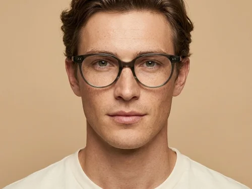 Lunettes ovales en plastique vert #BS2012-2318