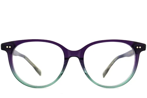 Lunettes ovales en plastique violet #BS2012-2319