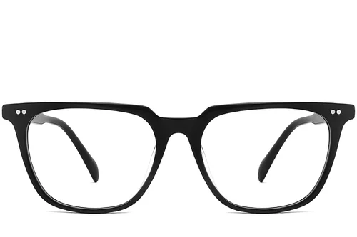 Lunettes rectangulaires en plastique noir #BS2012-2320