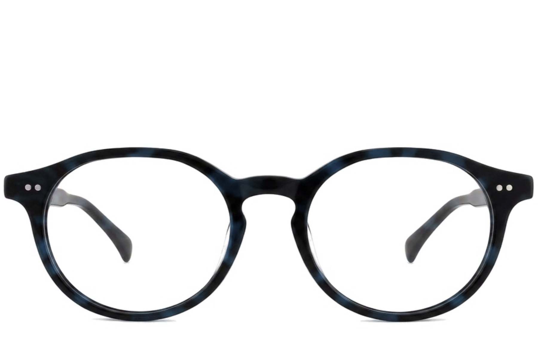 Oval Blue Acetate Glasses #BS2012-2326