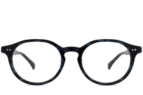 Lunettes ovales en plastique bleu #BS2012-2326