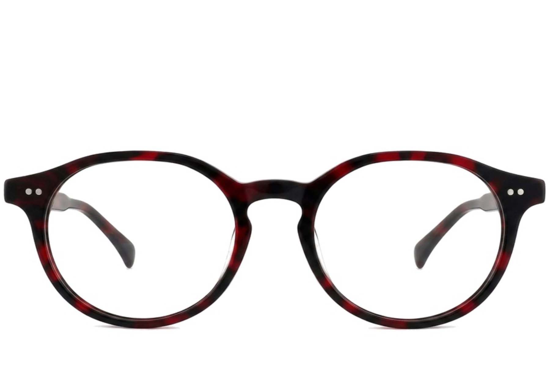 Oval Red Plastic Glasses #BS2012-2327